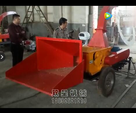 樹枝粉碎機視頻客戶現場試機